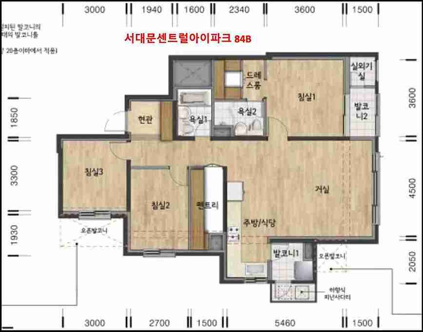 서대문센트럴아이파트-84B-평면도