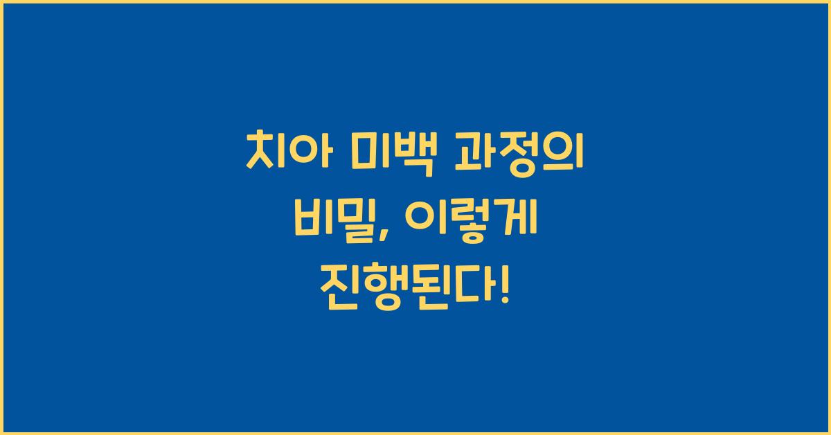 치아 미백 과정