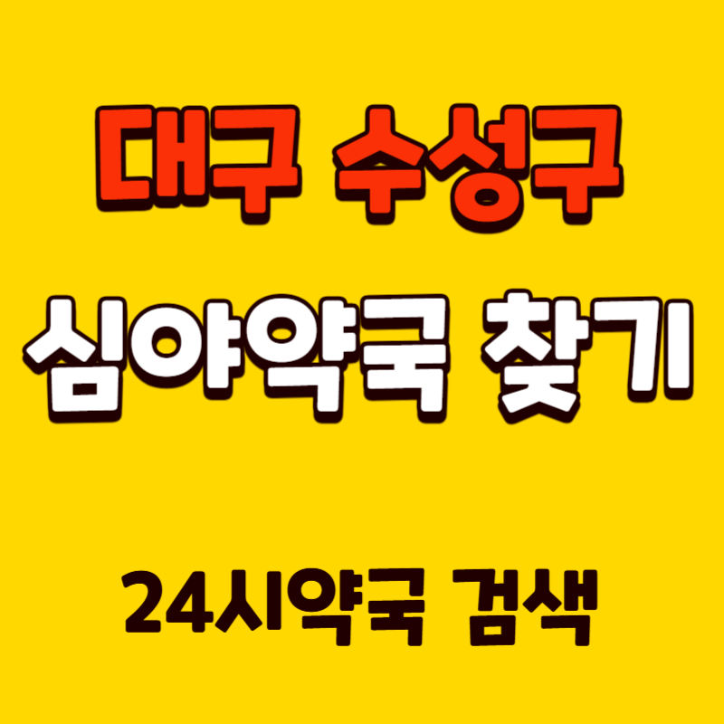 대구 수성구 심야약국