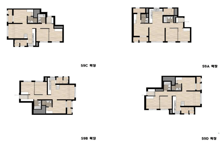 안양역한양수자인리버파크 평면도