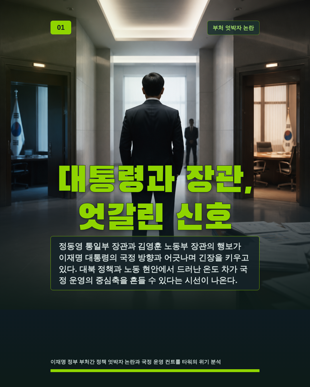 대통령과 장관, 엇갈린 신호