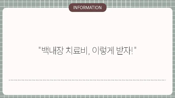 백내장 실비 청구 준비물