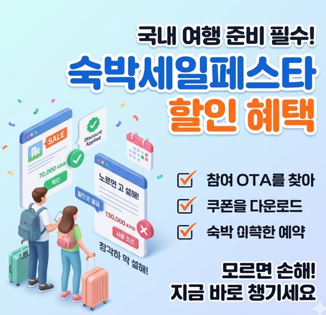 숙박세일페스타 국내 여행 할인 지원금 신청방법