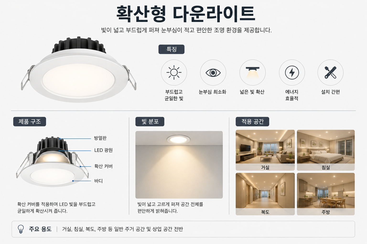 확산형 다운라이트