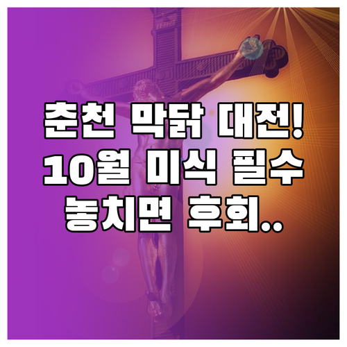 쾌적한 가을 춘천 막닭 축제 10월 ..