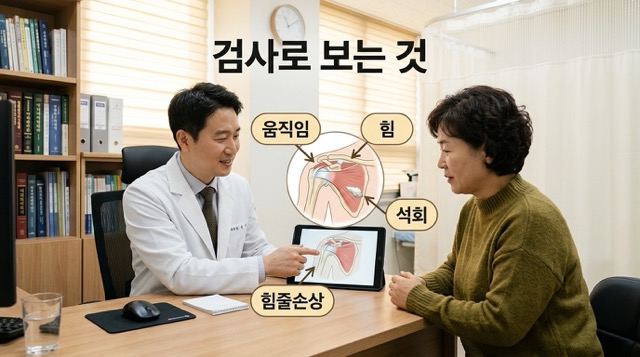 어깨 통증 반복될 때 운동범위 근력 Xray 초음파 MRI 검사
