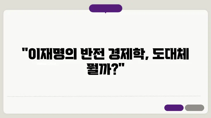 이재명의 호텔경제학(호텔경제론) 정리