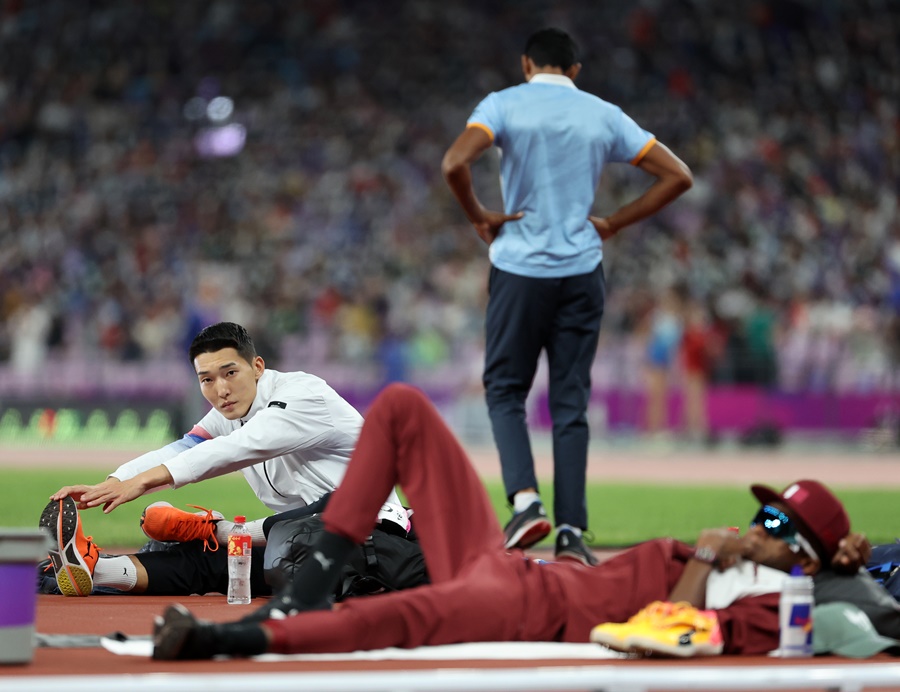 항저우 아시안게임 우상혁 높이뛰기 은메달