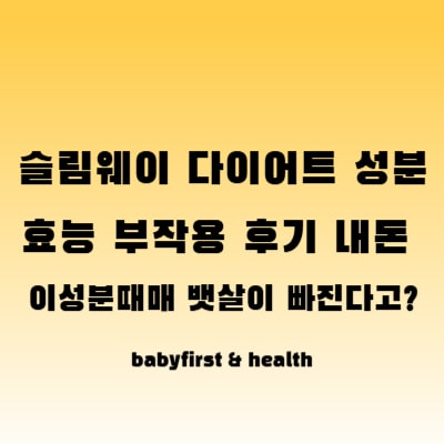 슬림웨이-다이어트