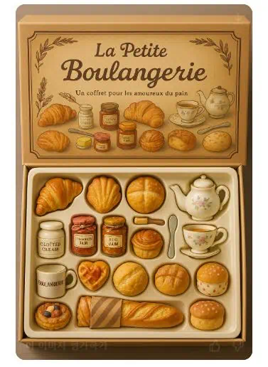 빵 피규어 세트 프롬프트로 피규어 만들기 완료한 이미지