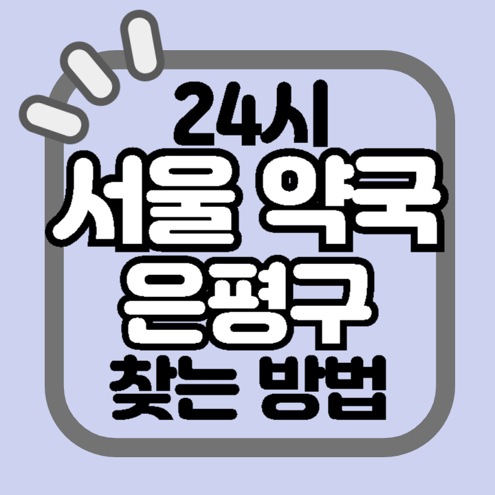 서울 은평구 24시 야간 주말 공휴일 명절 추석 설 약국 병원 동물병원 찾기