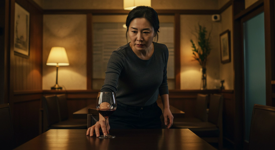 음주를 줄이는 한국인 여성의 모습