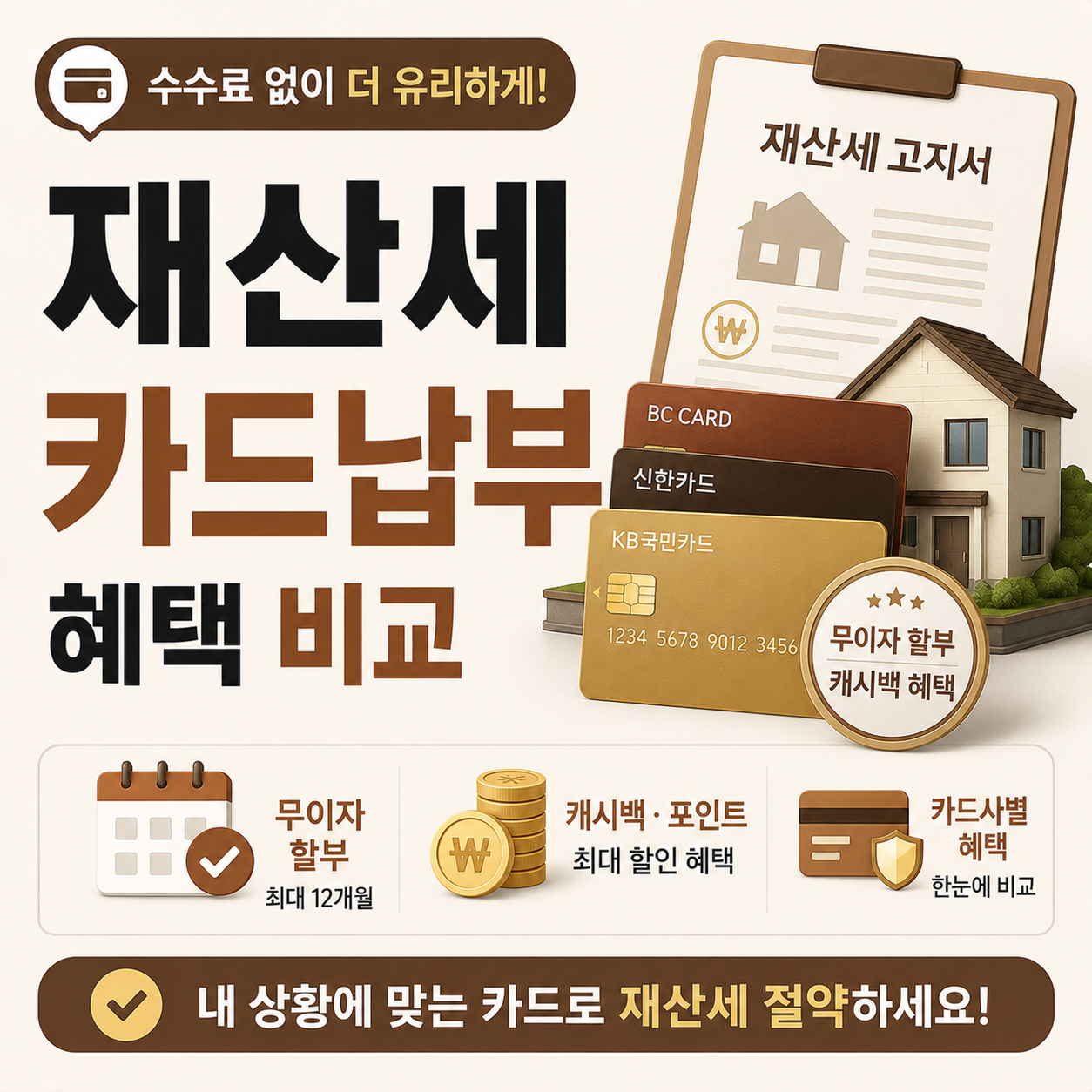 재산세 카드납부 혜택 비교