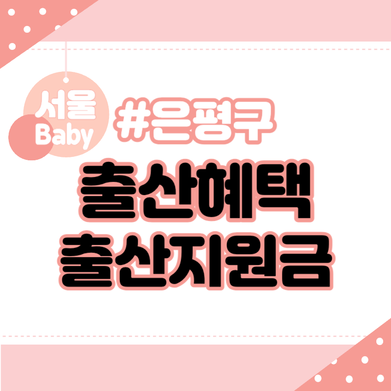 서울 은평구 출산혜택 출산지원금