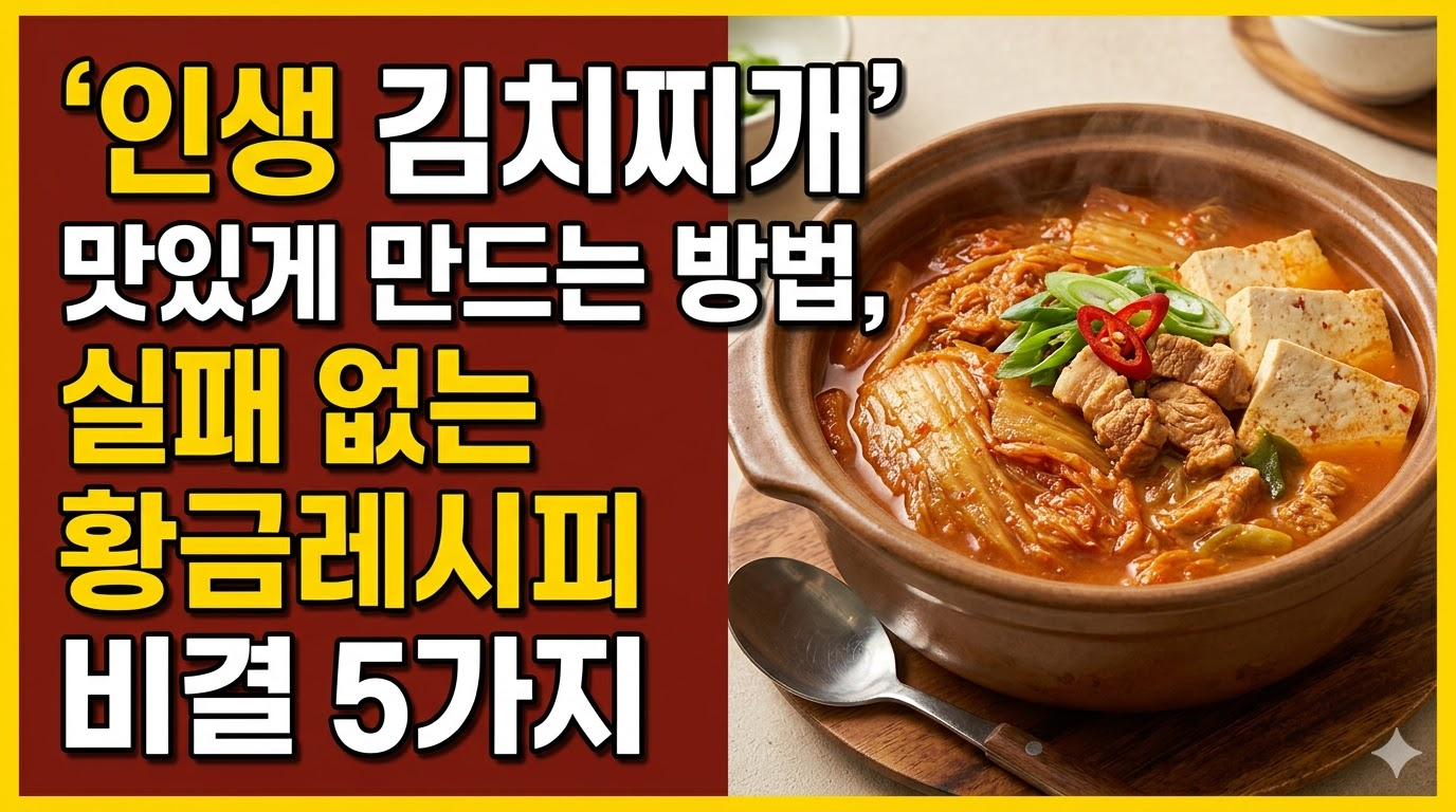 김치찌개 맛있게 만드는 방법, 실패 없는 황금레시피