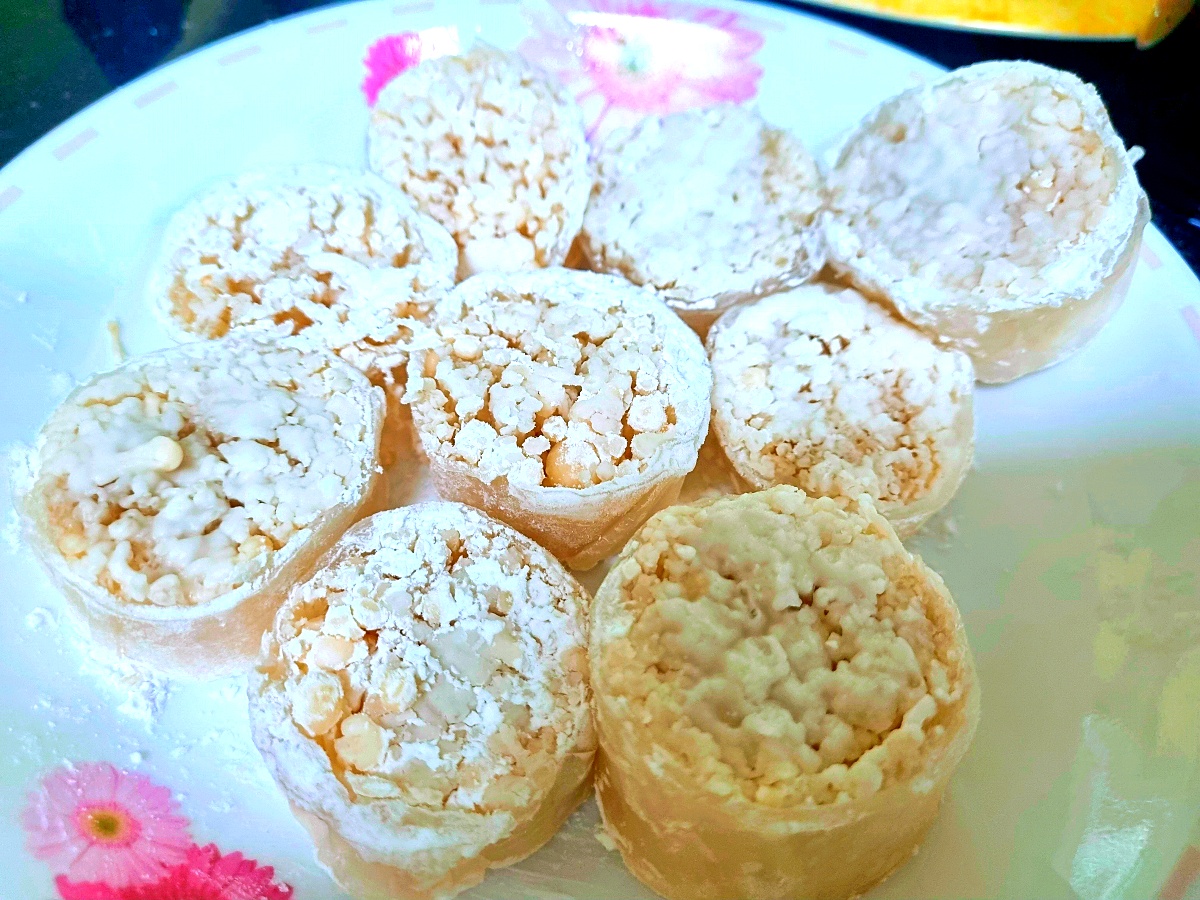 라이스페이퍼 팽이버섯 구이: 관자보다 더 관자구이 같은 맛