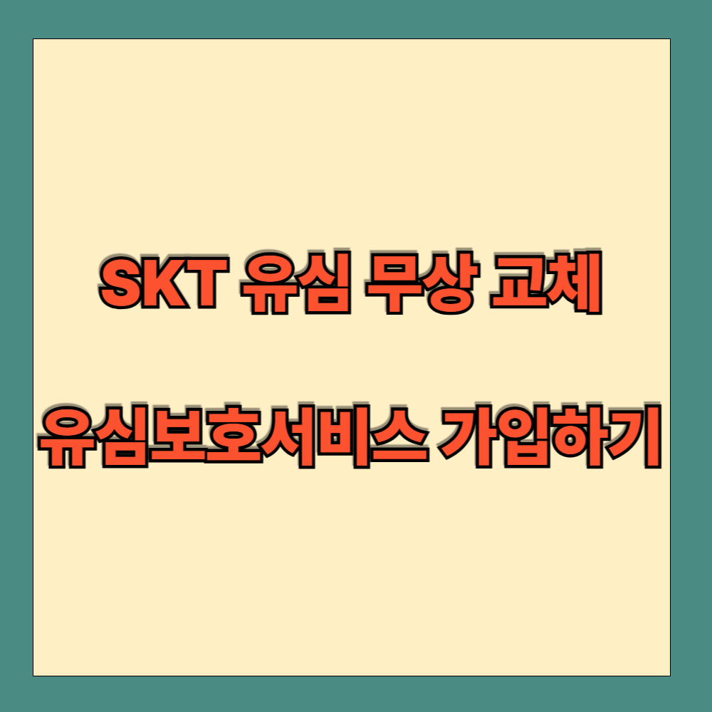 SKT 유심 무상 교체하고 유심 보호서비스 가입하기