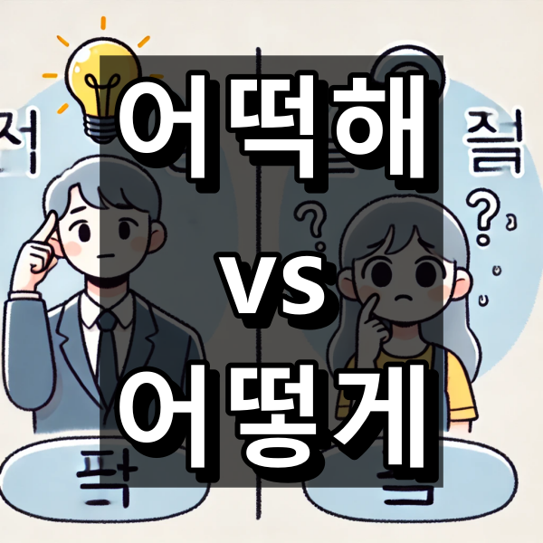 어떻게 어떡해 차이 대표 이미지