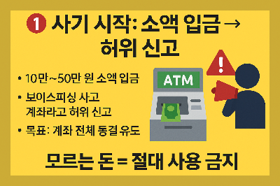 통장 묶기 사기