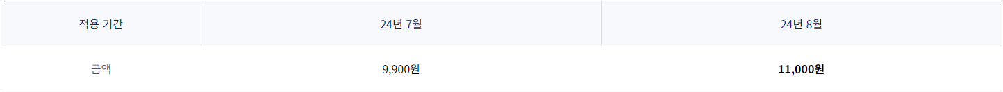 2024년 8월 국내선 유류할증료