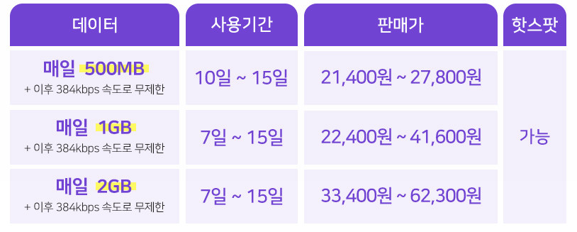 미국 유심 가격