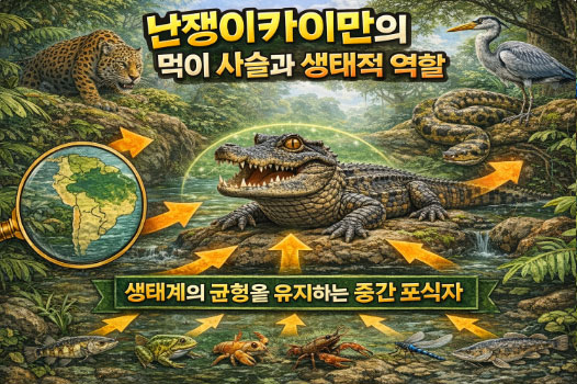 난쟁이카이만의 먹이 사슬과 생태적 역할