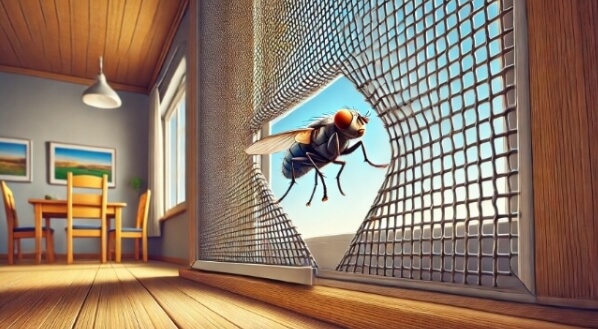 초파리는 크기가 작기 때문에 방충망 틈새로 들어올 수 있어요.