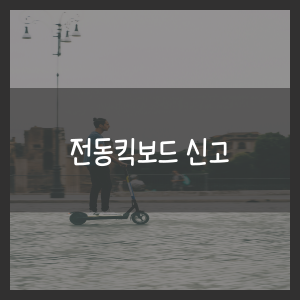 전동킥보드 신고