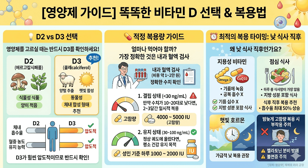 똑똑한 비타민D 선택 및 복용법