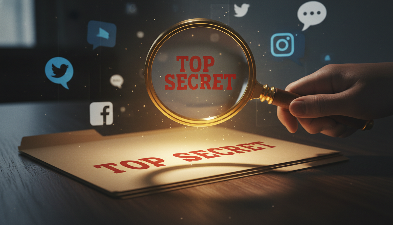 현숙 하차 이유에 대한 네티즌들의 추측과 진실을 파헤치는 팩트체크를 상징하는 돋보기와 비밀 폴더 이미지