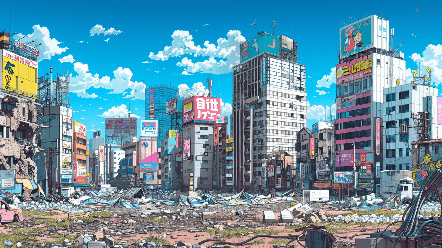 일본-도심-만화-이미지