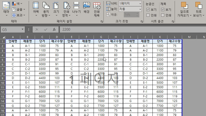 페이지 나누기