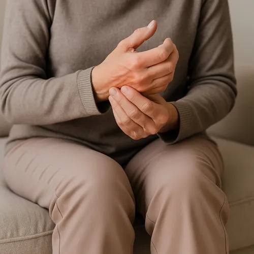 갱년기 여성 손 관절 통증