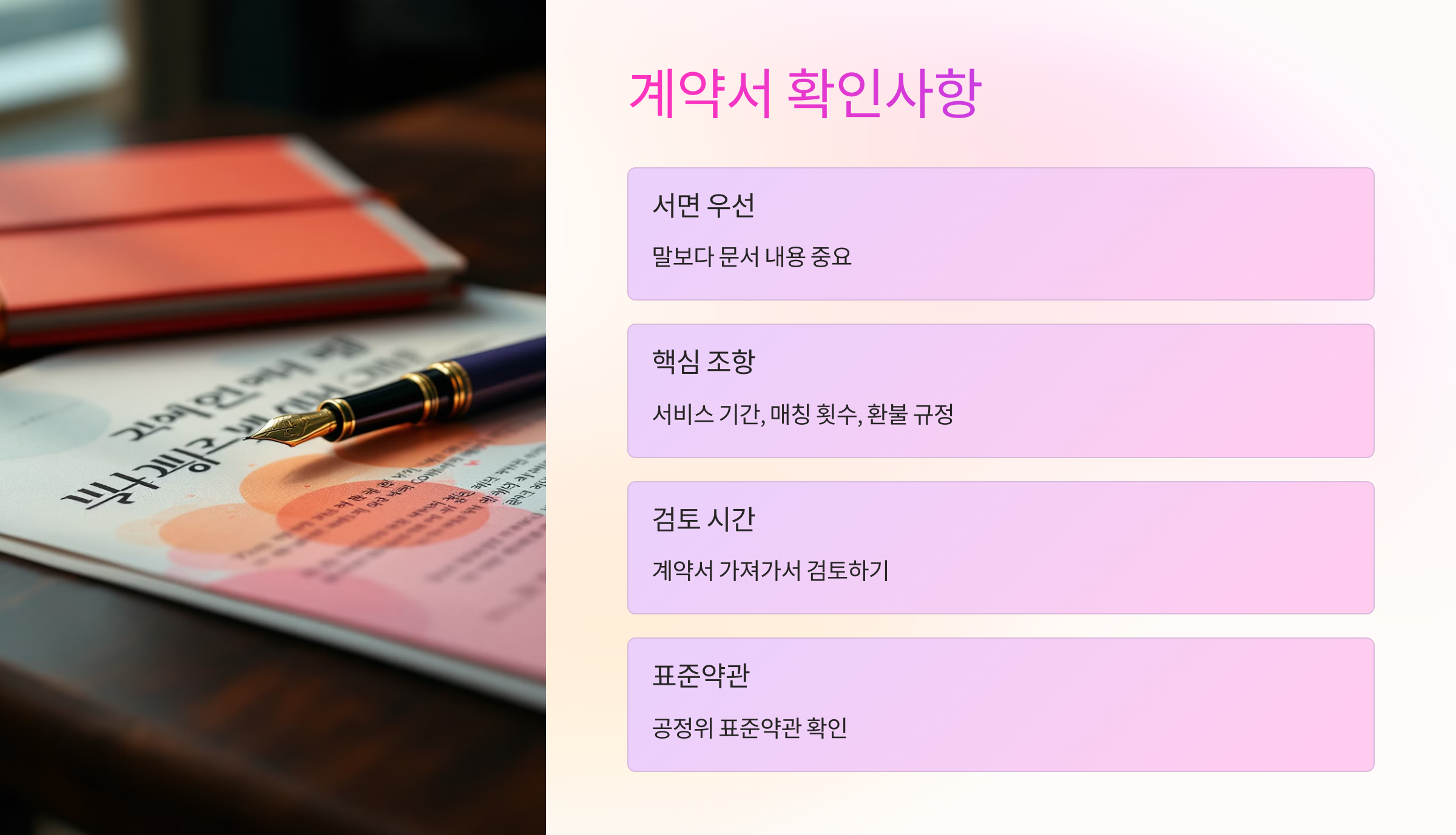 📄 계약서 작성 전 꼭 읽어야 할 사항