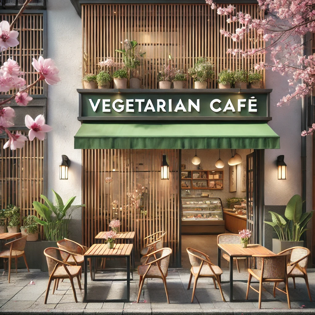 벚꽃과 어우러진 카페