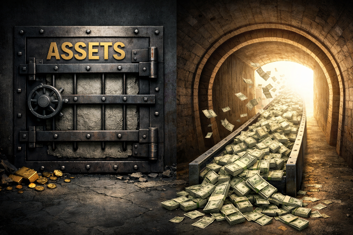 유동성 부족 자산에 대한 투자 회피 이미지