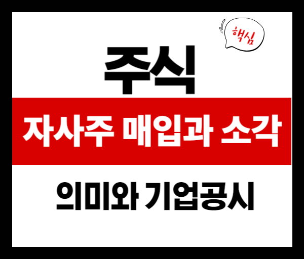 자사주 소각과 자사주매입의 차이점은? 투자자라면 알아야 할 핵심 개념
