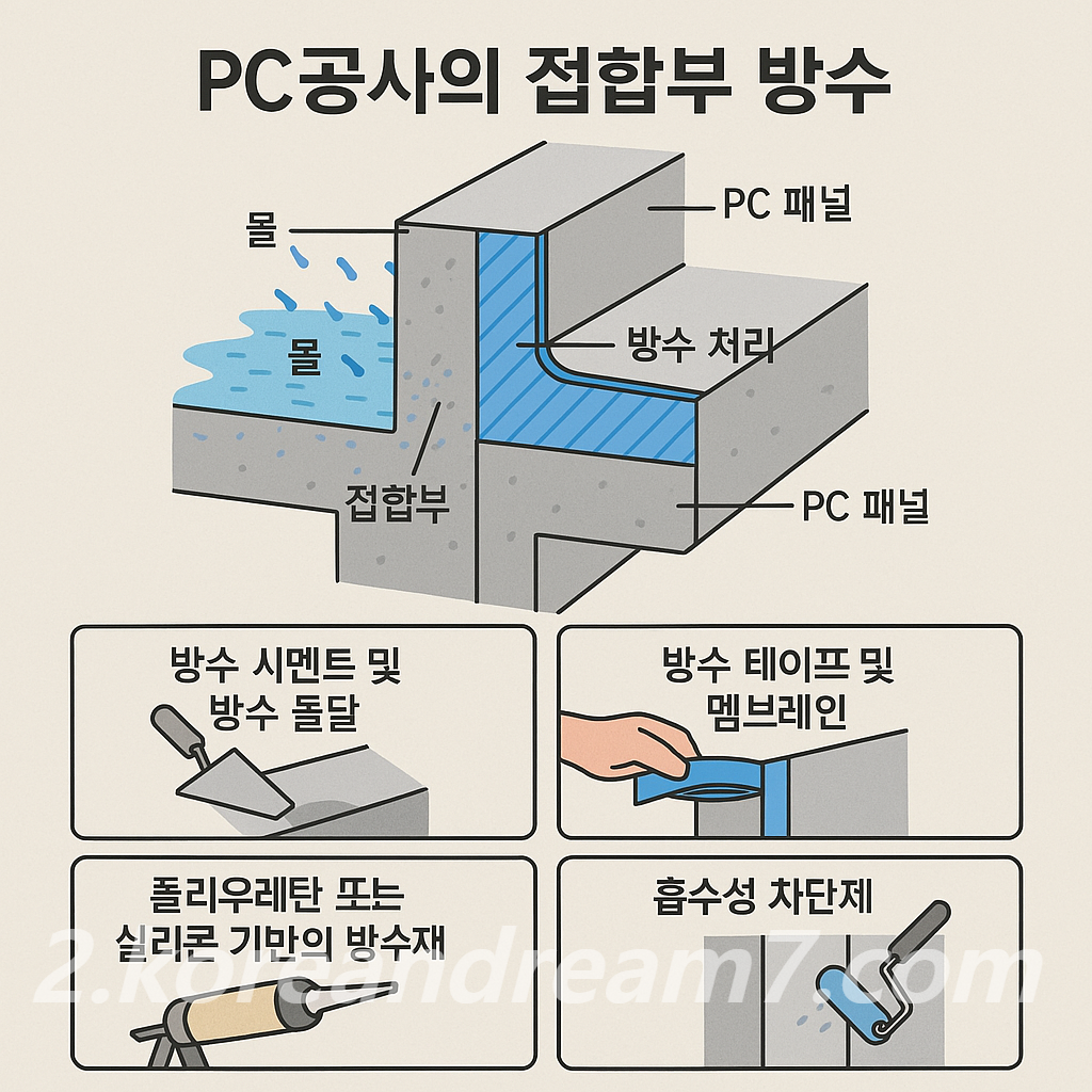 PC공사의 접합부 방수