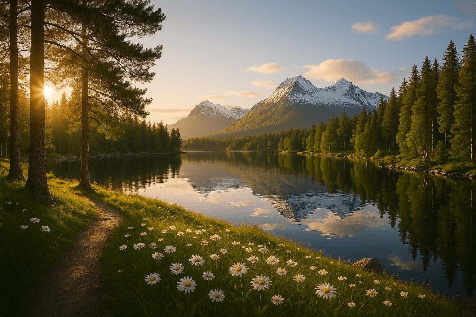 힐링되는 북유럽 루트 자연 이미지