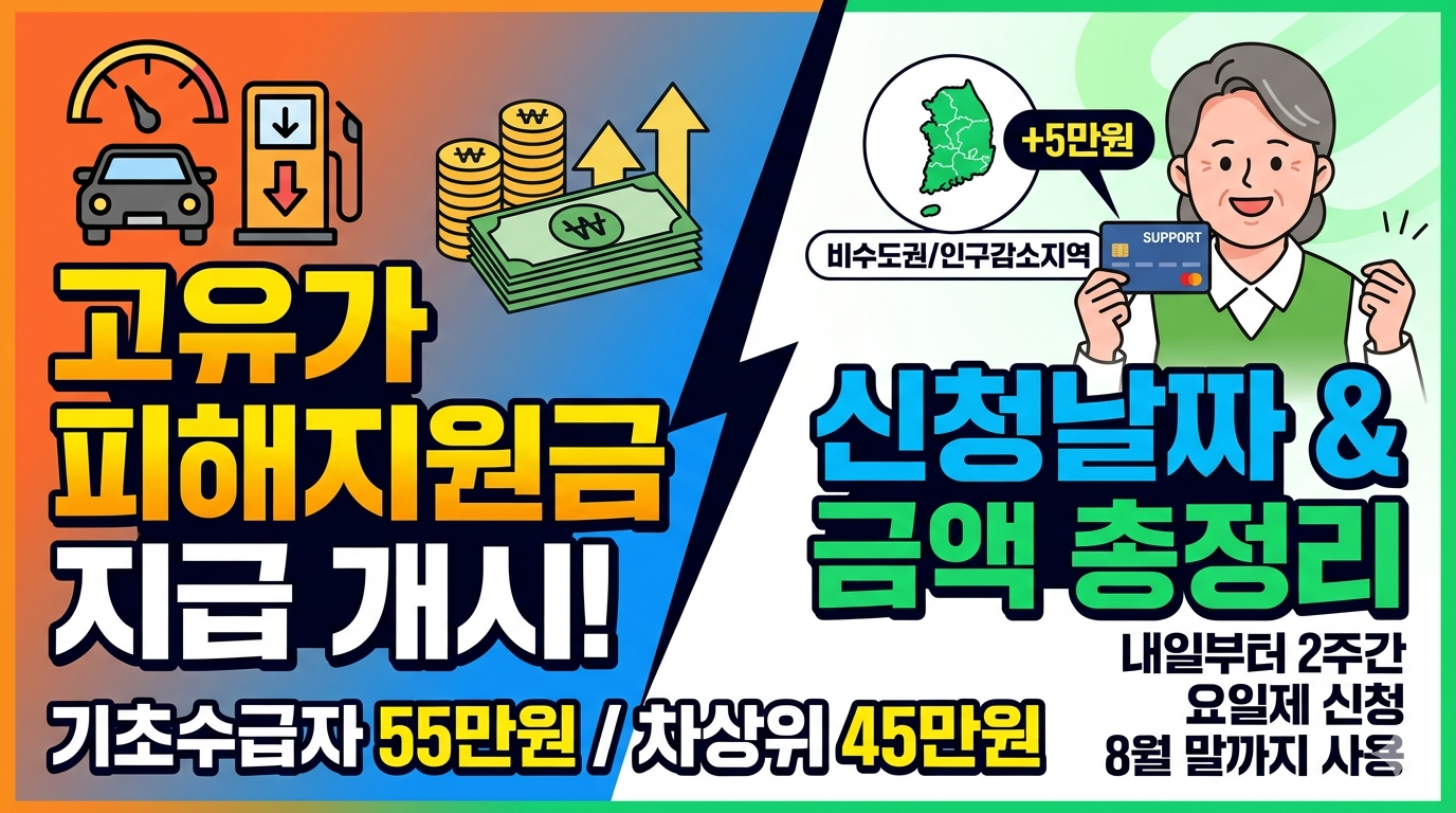 #고유가 피해지원금 안내 포스터