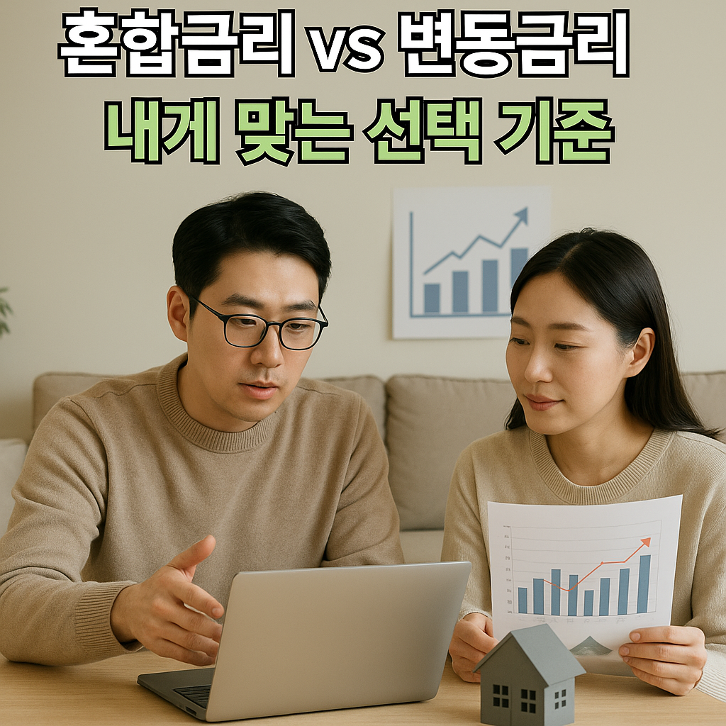 출 금리 선택을 고민하는 부부