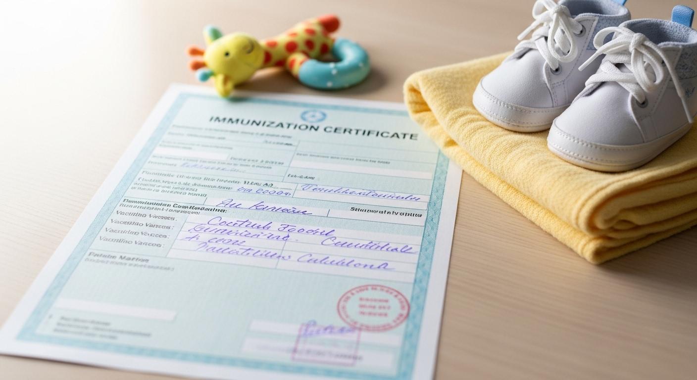 아기 예방접종 증명서 발급