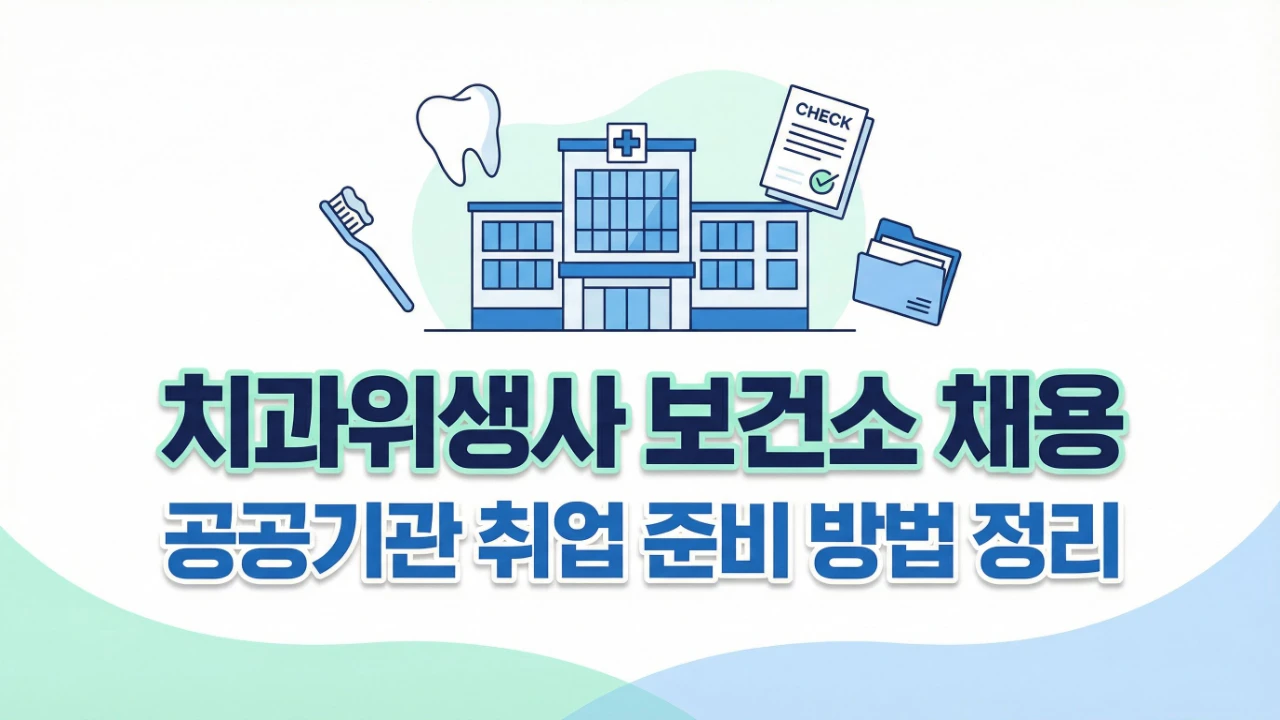치과위생사 보건소 채용 공공기관 취업 준비 방법 정리 대표이미지