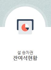 설날 승차권 잔여석 조회