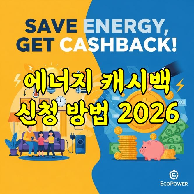 에너지 캐시백 신청 방법 2026 최신 가이드