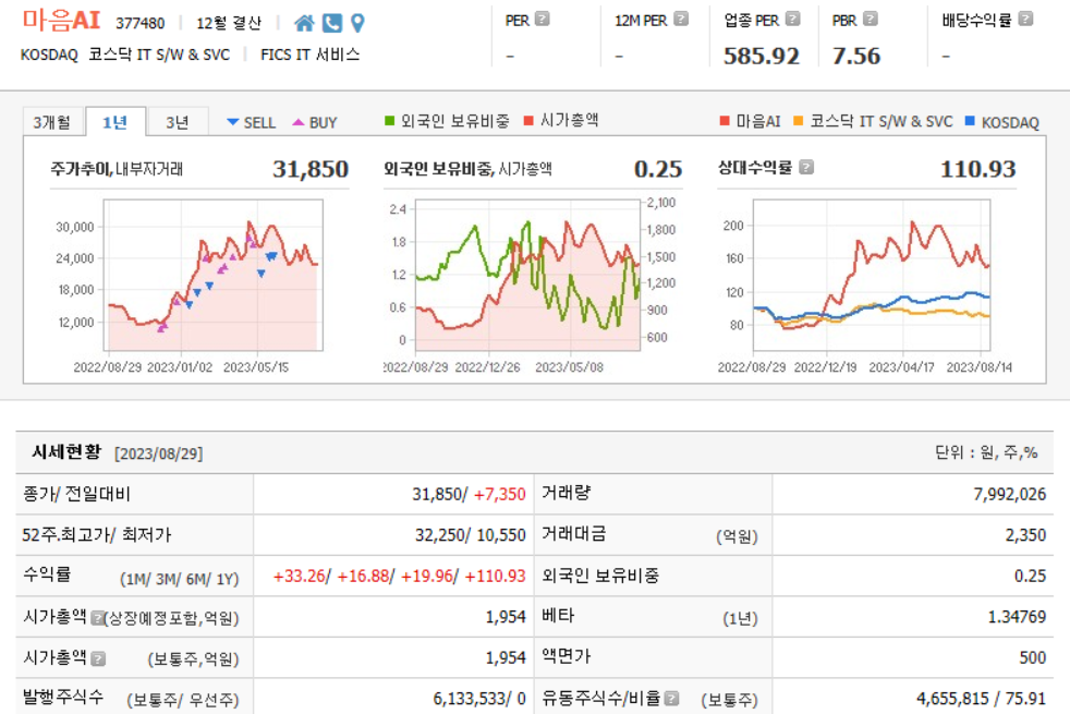마음AI 기업분석
