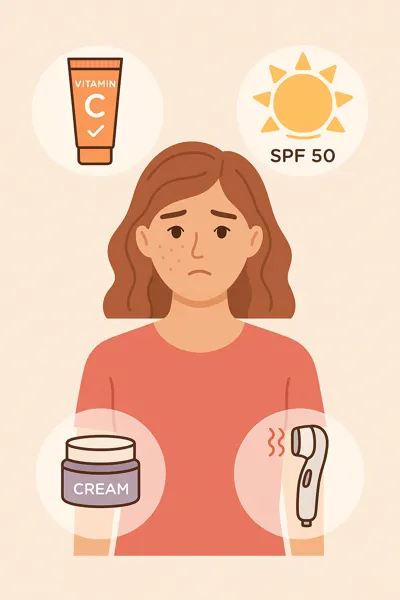 기미 치료 방법 그림