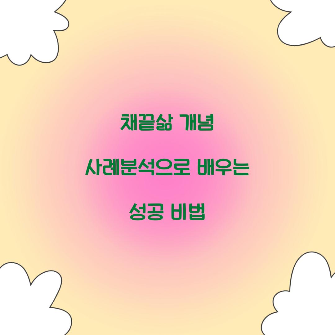 채끝삶 개념 사례분석