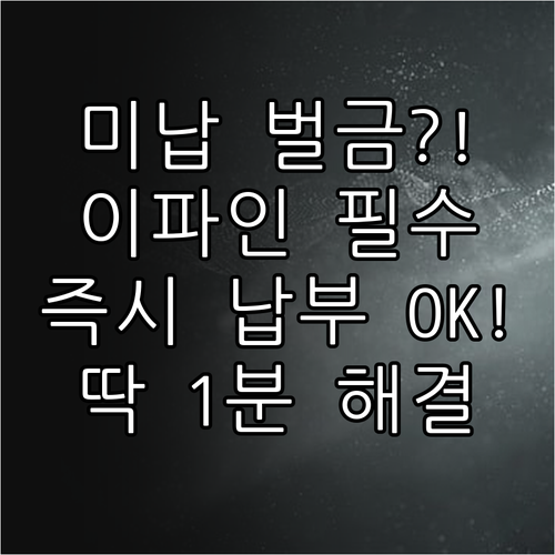 미납 과태료 범칙금 조회부터 즉시 납..