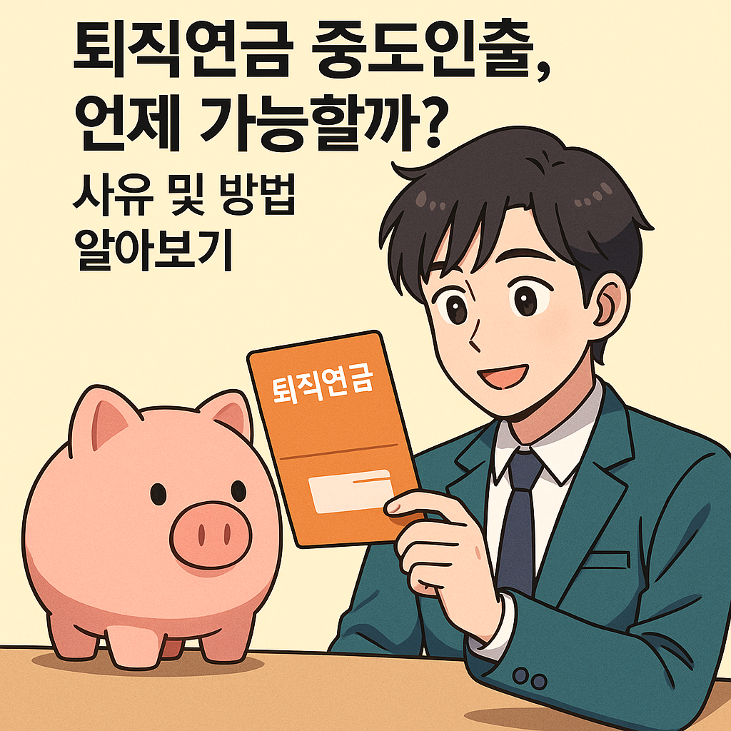 퇴직연금 중도인출, 언제 가능할까? 사유 및 방법 알아보기